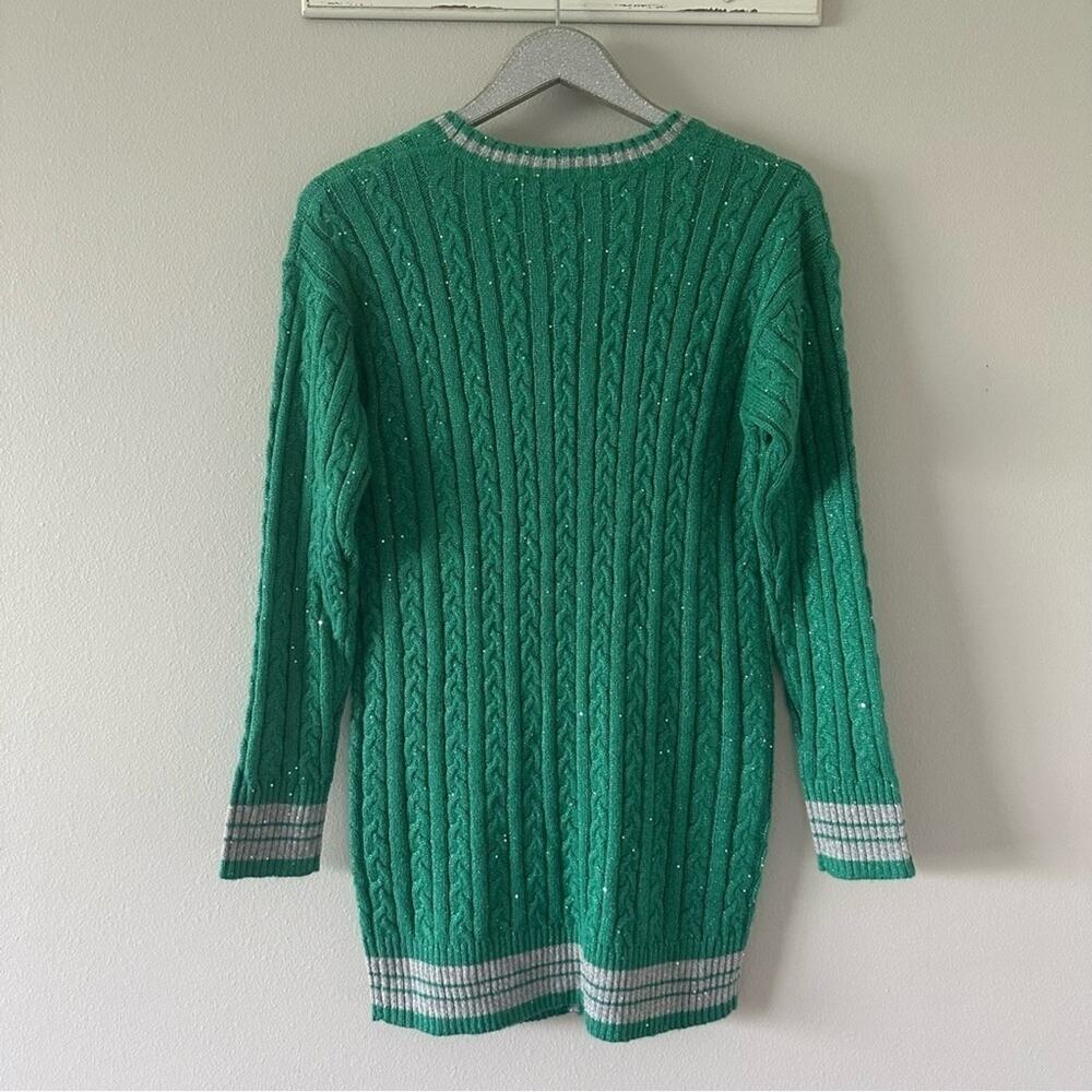 Saylor Marisole Dress Emerald Green Cardigan / Mini Dress - Picture 5 of 9